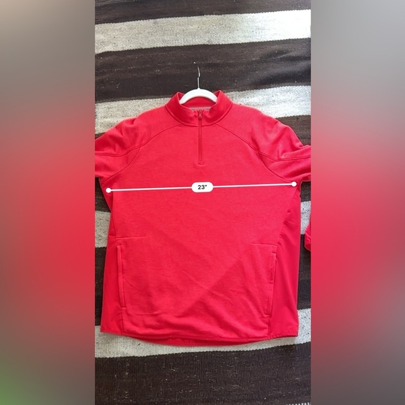 Under Armour Men’s Cold Gear Red Loose Quarter Zip Shirt Top Sweater X-Large - Picture 6 of 7